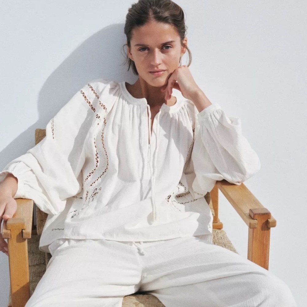 Zara Collection Embroidered Shirt S - Picture 4 of 13